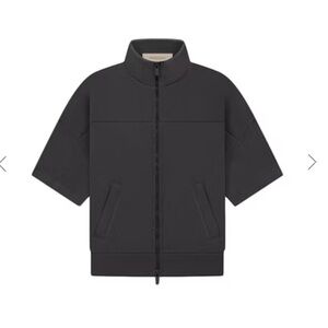 Fear Of God Essentials full zip short sleeve jacket gray size 12 100% cotton